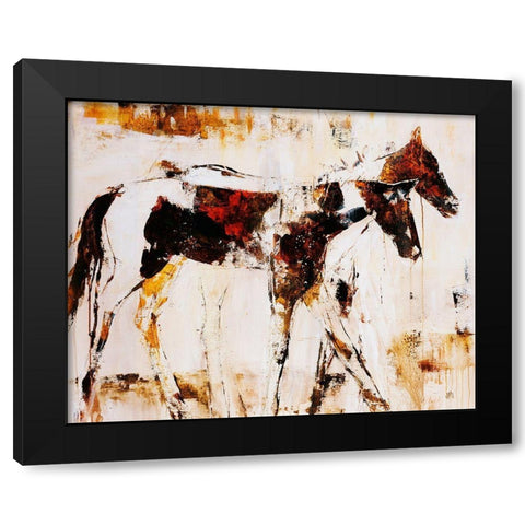 Side by Side Black Modern Wood Framed Art Print with Double Matting by Maas, Jodi