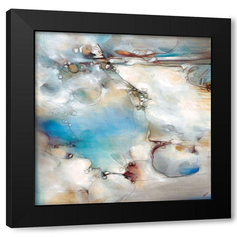 Standing Still In Motion Black Modern Wood Framed Art Print by Drotar, Rikki
