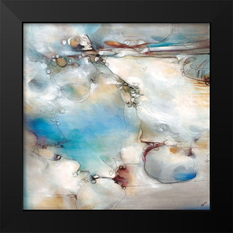 Standing Still In Motion Black Modern Wood Framed Art Print by Drotar, Rikki