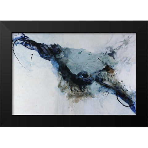 Swift Undercurrent Black Modern Wood Framed Art Print by Taylor, Kari