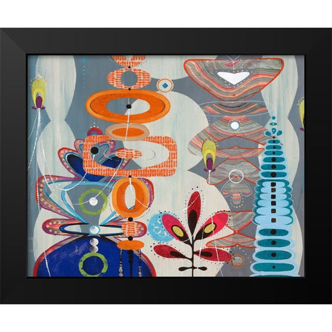 Wonka World Black Modern Wood Framed Art Print by Edmunds, Sydney