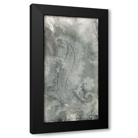 Silver Lace I Black Modern Wood Framed Art Print by Vision Studio