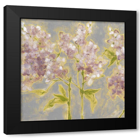 Ethereal Flowers I Black Modern Wood Framed Art Print with Double Matting by Goldberger, Jennifer