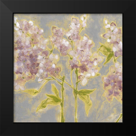 Ethereal Flowers I Black Modern Wood Framed Art Print by Goldberger, Jennifer