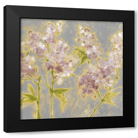 Ethereal Flowers II Black Modern Wood Framed Art Print with Double Matting by Goldberger, Jennifer