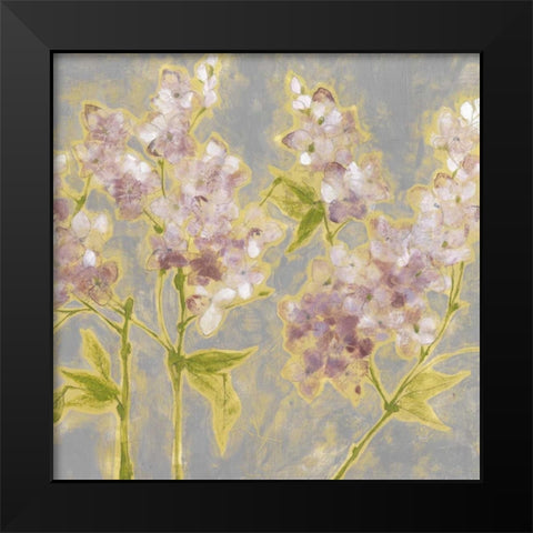 Ethereal Flowers II Black Modern Wood Framed Art Print by Goldberger, Jennifer