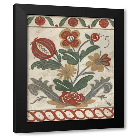 Tudor Rose I Black Modern Wood Framed Art Print by Zarris, Chariklia