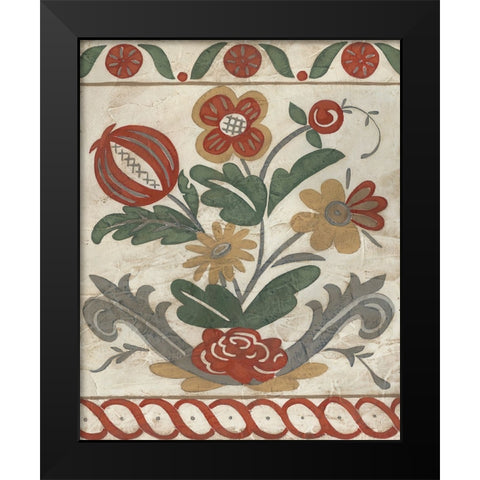 Tudor Rose I Black Modern Wood Framed Art Print by Zarris, Chariklia