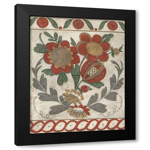 Tudor Rose II Black Modern Wood Framed Art Print with Double Matting by Zarris, Chariklia