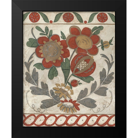 Tudor Rose II Black Modern Wood Framed Art Print by Zarris, Chariklia