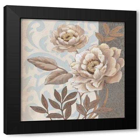 Parisian Peony I Black Modern Wood Framed Art Print with Double Matting by OToole, Tim