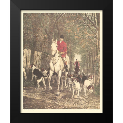 Morning - Going to Cover Black Modern Wood Framed Art Print by Douglas, Edward A.S.