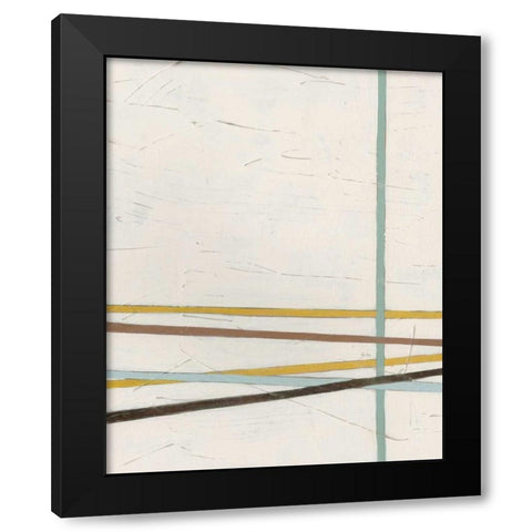 Tangle III Black Modern Wood Framed Art Print with Double Matting by Vess, June Erica
