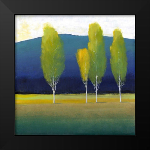 Glowing Trees I Black Modern Wood Framed Art Print by OToole, Tim