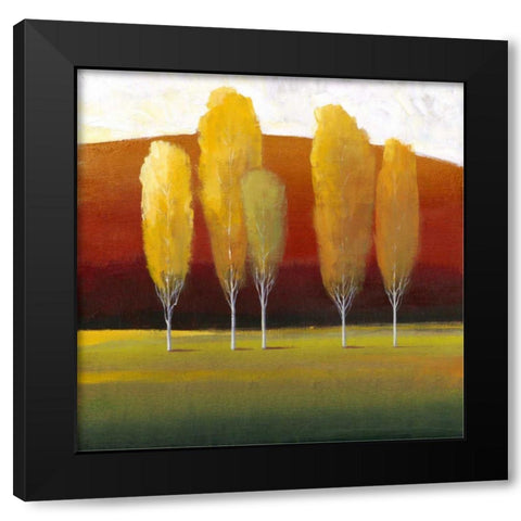 Glowing Trees II Black Modern Wood Framed Art Print by OToole, Tim