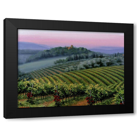 Chianti Dusk Black Modern Wood Framed Art Print with Double Matting by Swanson, Michael