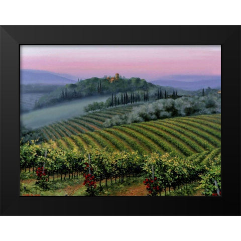 Chianti Dusk Black Modern Wood Framed Art Print by Swanson, Michael