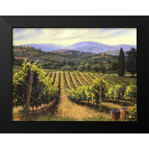 Tuscany Vines Black Modern Wood Framed Art Print by Swanson, Michael