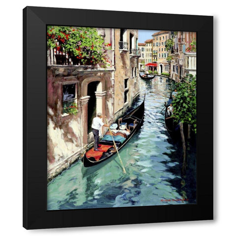 Canal Interno Black Modern Wood Framed Art Print by Swanson, Michael