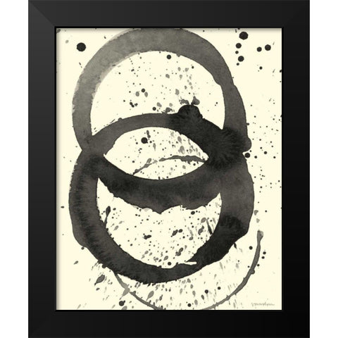 Astro Burst IV Black Modern Wood Framed Art Print by Lam, Vanna