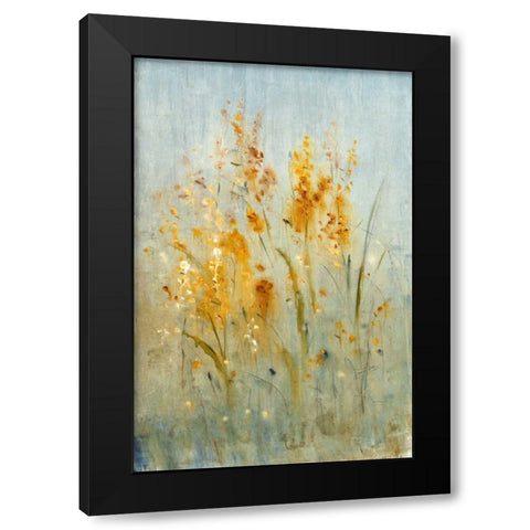 Spray of Wildflowers I Black Modern Wood Framed Art Print with Double Matting by OToole, Tim