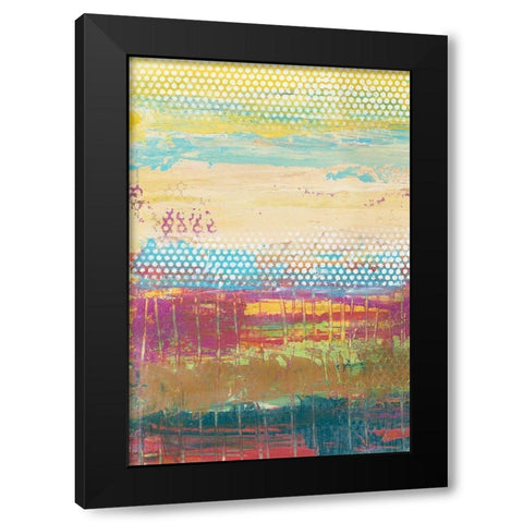 Pixel Plane I Black Modern Wood Framed Art Print with Double Matting by Goldberger, Jennifer