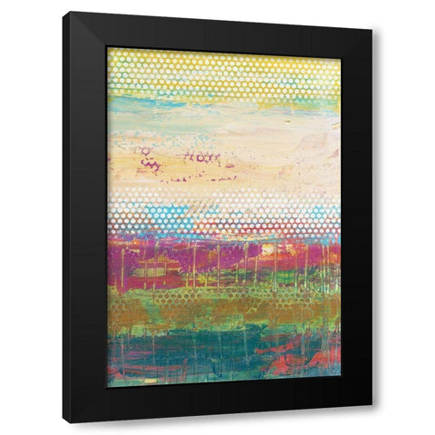 Pixel Plane II Black Modern Wood Framed Art Print with Double Matting by Goldberger, Jennifer