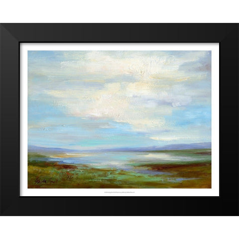 Looking North Black Modern Wood Framed Art Print by Finch, Sheila