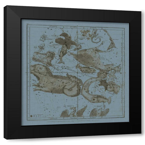 Zodiac I Black Modern Wood Framed Art Print by Evans, W.G.