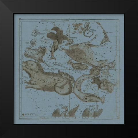 Zodiac I Black Modern Wood Framed Art Print by Evans, W.G.