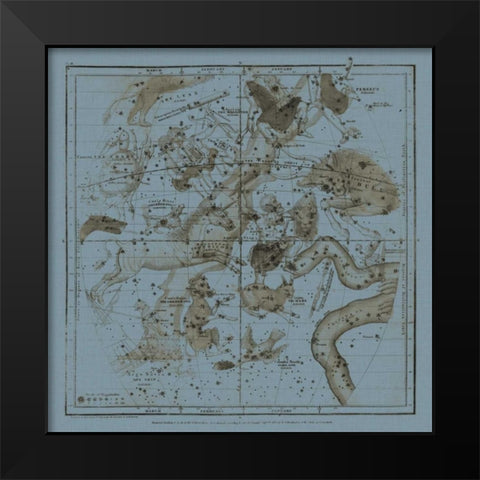 Zodiac II Black Modern Wood Framed Art Print by Evans, W.G.