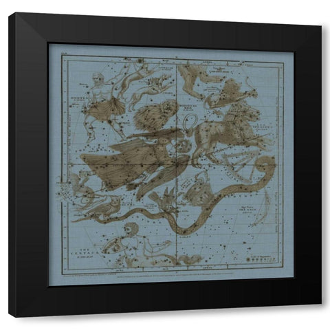 Zodiac III Black Modern Wood Framed Art Print with Double Matting by Evans, W.G.