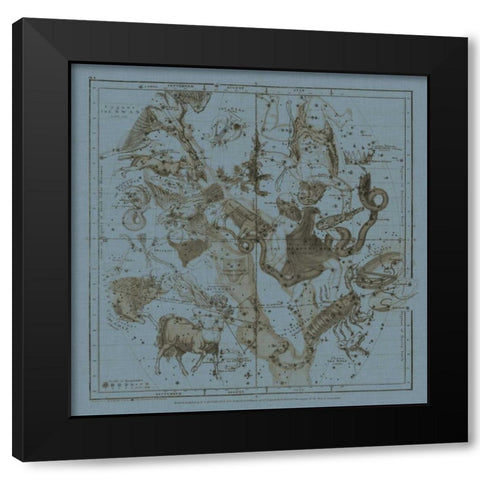 Zodiac IV Black Modern Wood Framed Art Print by Evans, W.G.