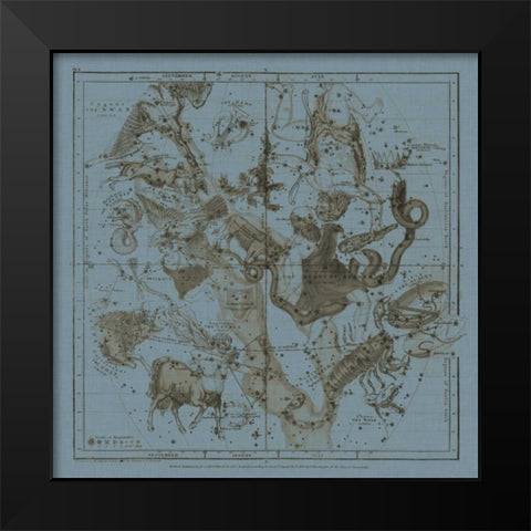 Zodiac IV Black Modern Wood Framed Art Print by Evans, W.G.