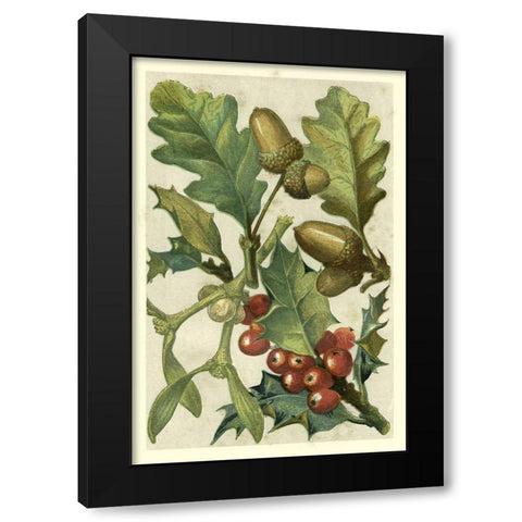 Fruits and Foliage II Black Modern Wood Framed Art Print with Double Matting by Vision Studio