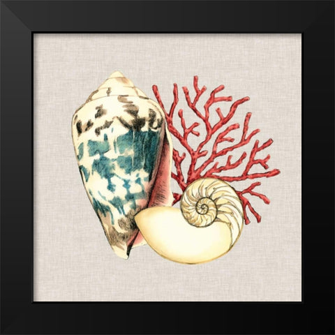 By the Seashore I Black Modern Wood Framed Art Print by Meagher, Megan