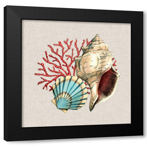 By the Seashore II Black Modern Wood Framed Art Print with Double Matting by Meagher, Megan