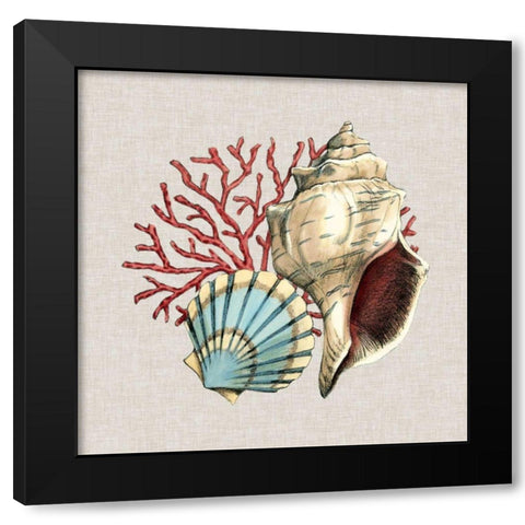 By the Seashore II Black Modern Wood Framed Art Print by Meagher, Megan
