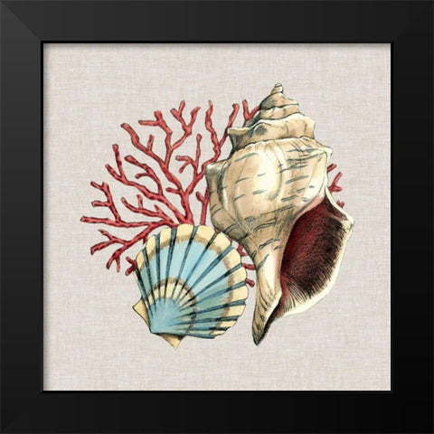 By the Seashore II Black Modern Wood Framed Art Print by Meagher, Megan