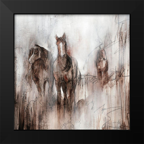 Grazing I Black Modern Wood Framed Art Print by Drotar, Rikki