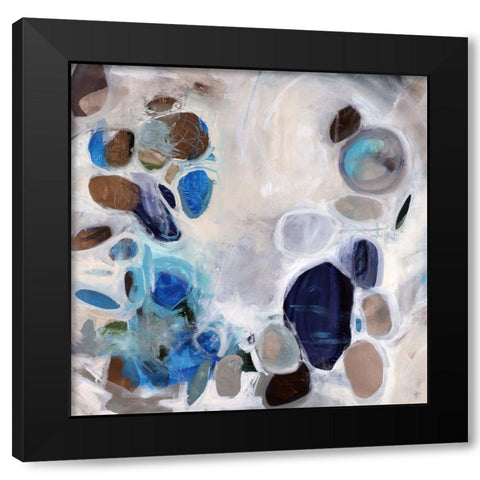 Opals Treasure Black Modern Wood Framed Art Print by Maas, Jodi