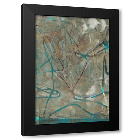 Fluid Sea I Black Modern Wood Framed Art Print with Double Matting by Goldberger, Jennifer