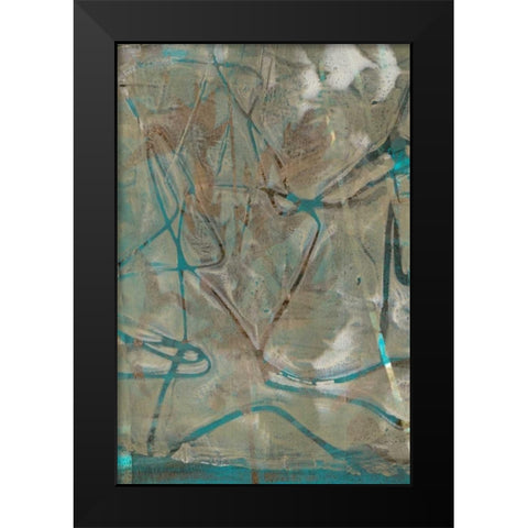 Fluid Sea I Black Modern Wood Framed Art Print by Goldberger, Jennifer