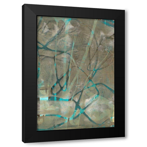 Fluid Sea II Black Modern Wood Framed Art Print with Double Matting by Goldberger, Jennifer