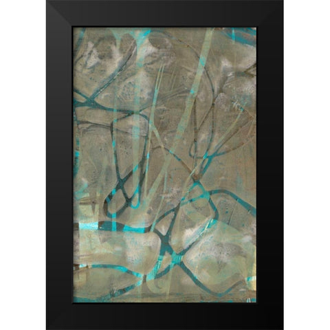 Fluid Sea II Black Modern Wood Framed Art Print by Goldberger, Jennifer