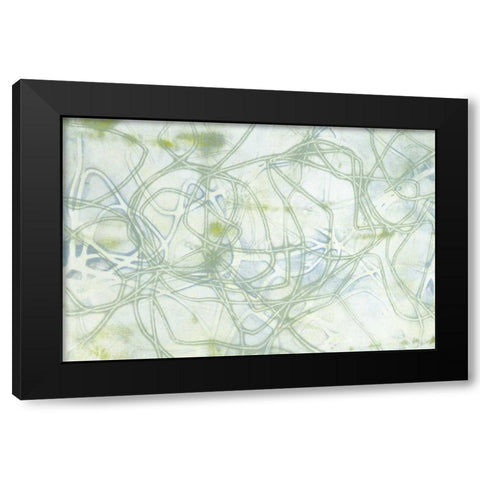 String Theory III Black Modern Wood Framed Art Print with Double Matting by Goldberger, Jennifer