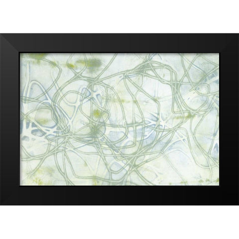 String Theory III Black Modern Wood Framed Art Print by Goldberger, Jennifer