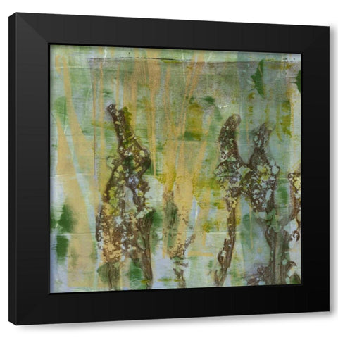 Flower Field I Black Modern Wood Framed Art Print with Double Matting by Goldberger, Jennifer