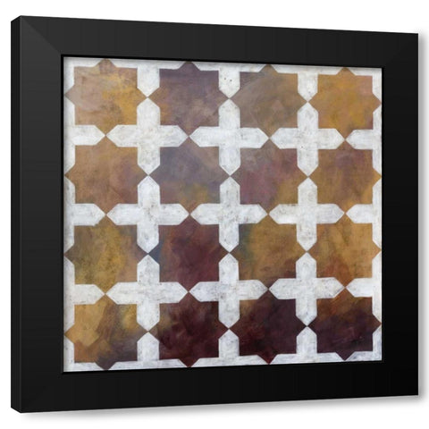 Royal Pattern III Black Modern Wood Framed Art Print with Double Matting by Meagher, Megan