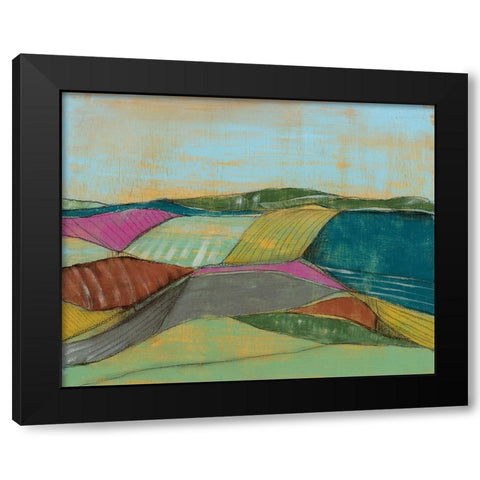 Colorfield II Black Modern Wood Framed Art Print with Double Matting by Goldberger, Jennifer